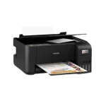 Simple and clear control panel on the Epson EcoTank L3210 printer - Ease of use.