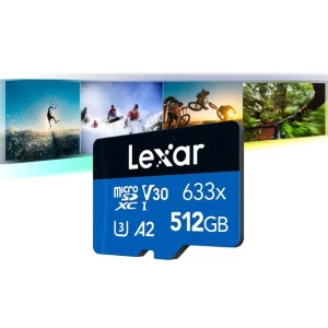 Lexar 512GB microSD for smartphones, tablets, and cameras