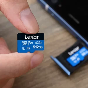 Lexar 633X 512GB microSD card front view