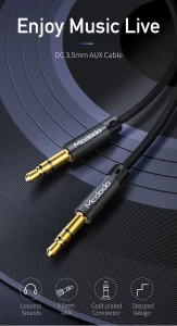 Mcdodo CA-6640 Braided AUX Cable 3.5mm Male-to-Male Black