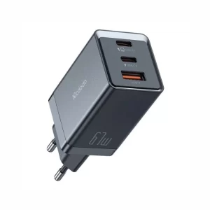 شاحن حائط ماكدودو CH-1541 67W GaN بمنظر أمامي مع 3 منافذ