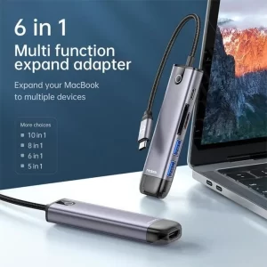 موزع USB-C من Mcdodo HU-7740 متوافق مع أنظمة Windows وMac وAndroid