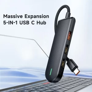 موزع ماكدودو HU-1430 مزود بمنفذي USB 2.0 ومنفذ USB 3.0 واحد للاتصالات عالية السرعة