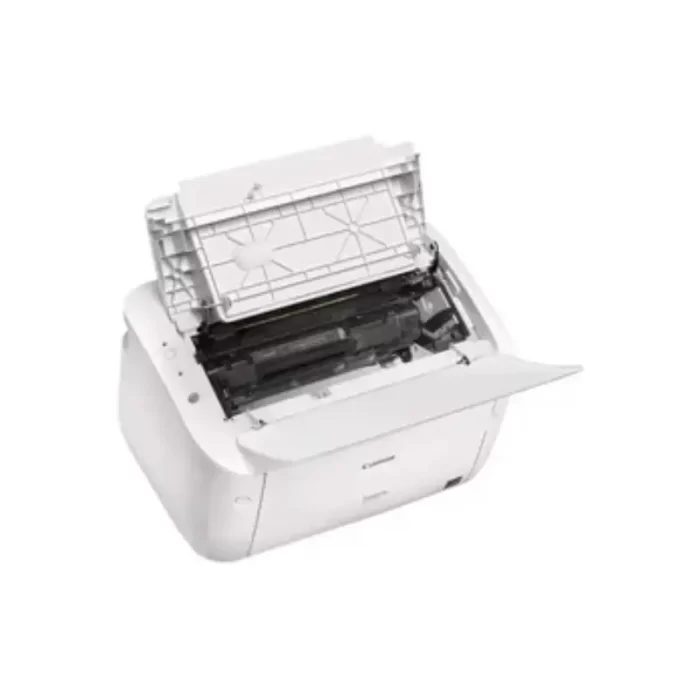 Simple control panel and power button on the Canon LBP6030B laser printer