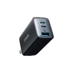 Anker 735 Nano II 65W fast charger with three ports for laptops, tablets, and smartphones