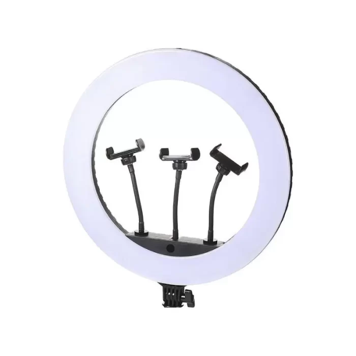 Jmary FM-18R Ring Light with triple phone holder – 18 inch LED lighting for content creators
