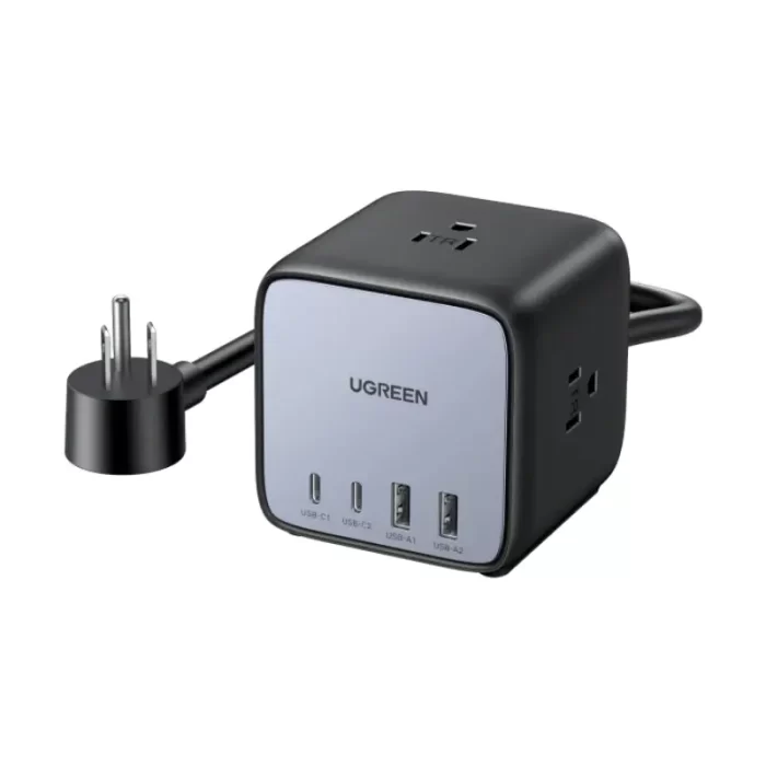 UGREEN CD268 65W 4-Port GaN Desktop Charger Cube with AC outlets and USB ports