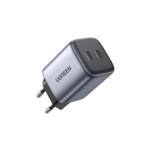 شاحن حائط يوجرين CD294 بقوة 45 وات، منفذي USB-C، أسود