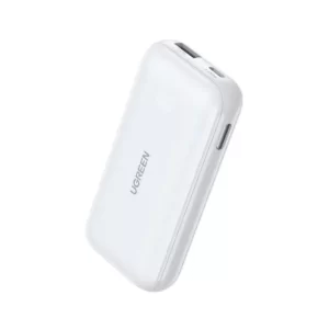 باور بانك يوجرين PB501 بقوة 30 واط وسعة 10000 مللي أمبير/ساعة، أبيض مع شاشة LED