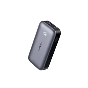 باور بانك يوجرين PB502 سعة 10000 مللي أمبير/ساعة وقوة 30 وات مع شاشة LED - أسود