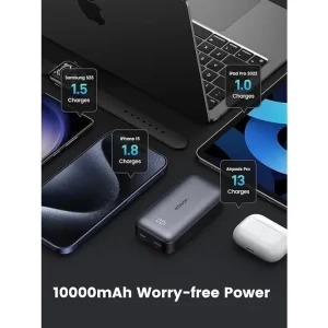 Ugreen PB502 Power Bank with USB-C and USB-A dual ports for charging two devices