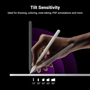 قلم Ugreen LP653 Stylus يُظهر حساسية الميل وميزة رفض راحة اليد
