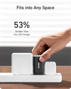 Anker 735 Nano II 65W USB-C charger front view compact design