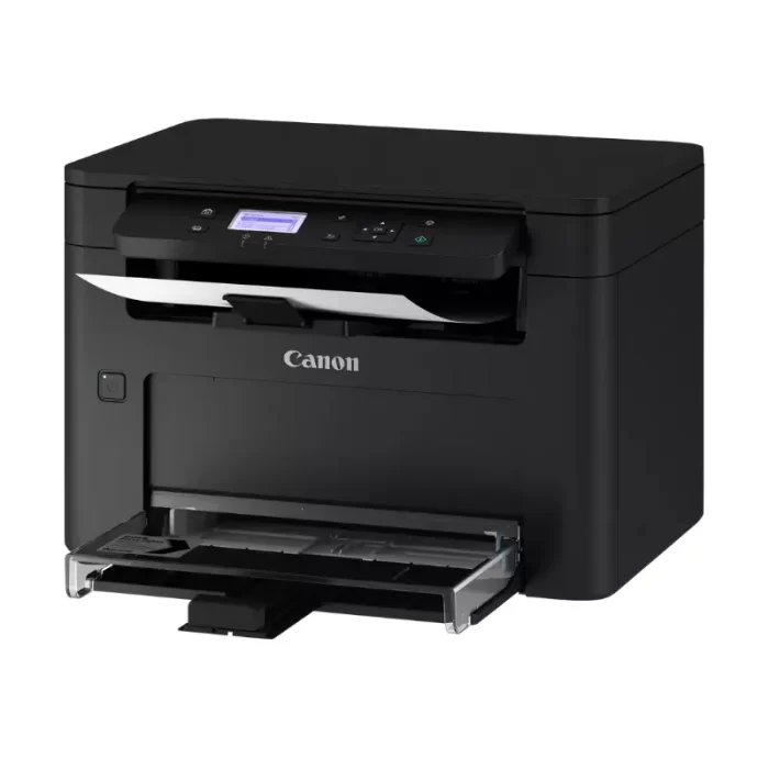 Canon i-SENSYS MF113w wireless laser printer printing a document.