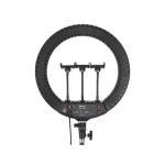 Jmary FM-18R ring light mobile setup used for vlogging and content creation with triple phones