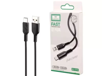 Earldom EC-171C, USB To Type-C Cable, 1 Meter, Black