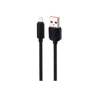 كابل Earldom EC-187L USB-A إلى Lightning، 1 متر، أسود - شحن سريع ومزامنة بيانات