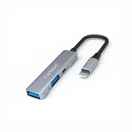 Earldom ET-HUB11 Lightning 8-Pin OTG Adapter Hub with Dual USB 3.0 and Lightning Port