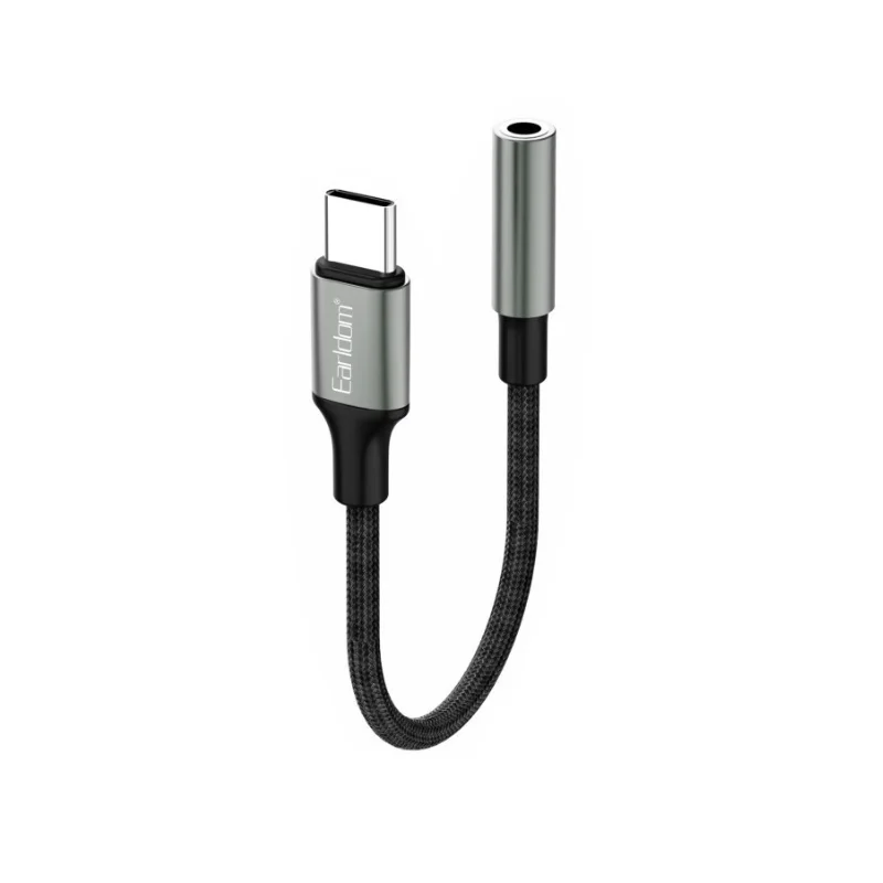 Earldom ET-OT77 Earldom ET-OT77 Type-C to 3.5mm Audio Adapter Black Aluminum Design