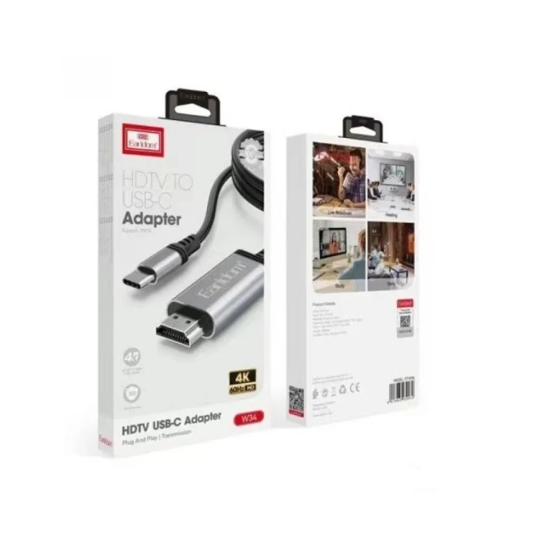 Earldom ET-W34 Earldom ET-W34 HDTV to type-C Earldom ET-W34 4K Type-C to HDMI cable packaging box