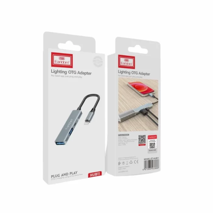 Earldom ET-HUB11 Lightning 8-Pin OTG Hub packaging