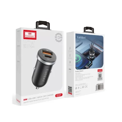 Earldom ES-CC27 Car Charger inserted in car socket
