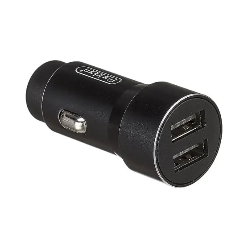 Earldom_ES-CC4 Car_Charger,With Cable_Type-C USB,_Black_ Earldom ES-CC4 Dual Port Car Charger – Compact and Safe Design
