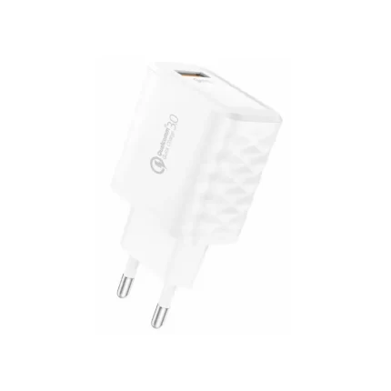 FONEGN EU54 USB-A Fast Charger 15W – White Compact Wall Adapter