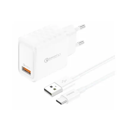 FONEGN EU54 15W Fast Charging Adapter with EU Plug – Side View