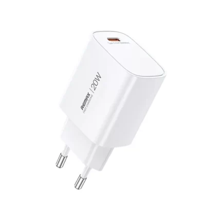 REMAX U187-C20W 20W Fast Charger White - Compact USB-C Wall Plug