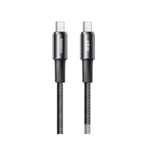 REMAX CB23 (C-C) Braided Aluminum Alloy USB-C to USB-C 65W Fast Charging Cable – Black