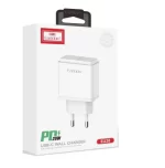 Fast charging an iPhone with the compact Earldom EU20 20W USB-C PD charger.