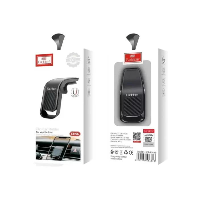 Earldom ET-EH96 car holder with air vent clip and dashboard mount