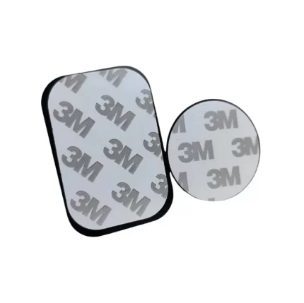 Close-up of hand sticking thin metal plate to the back of a smartphone case