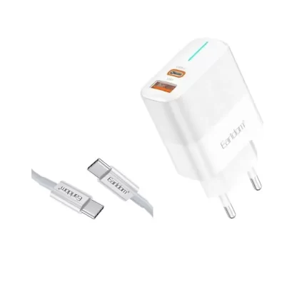 Earldom EU32 38W Dual Port USB-C Wall Charger - White