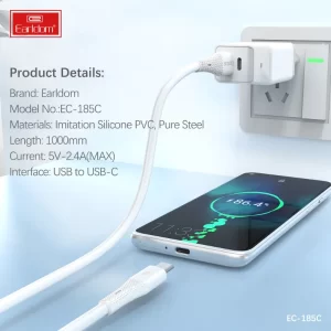 Earldom EC-185C compatible with Android and USB-C devices
