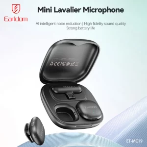 Earldom ET-MC19 Mini Lavalier Microphone with AI Noise Reduction