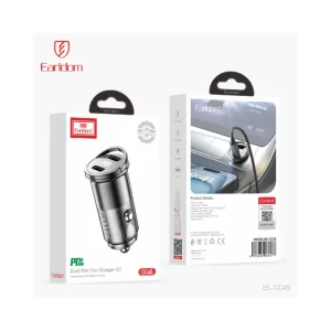 Dual Type-C ports of Earldom CC45 USB Car Charger