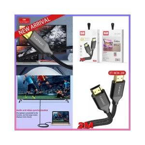 Earldom W26 2-meter cable coiled neatly on desk