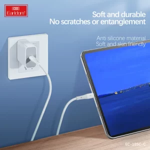 Skin-friendly soft silicone Earldom USB-C cable