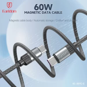 Earldom magnetic cable charging a smartphone and tablet simultaneously