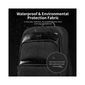 Tigernu T-B9121 laptop backpack rear view with luggage strap