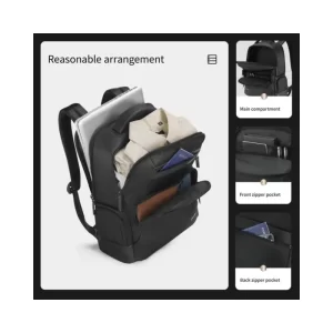 Back panel of Tigernu T-B9022 with airflow padding and anti-theft pocket