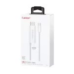 Earldom W40 Type-C to HDMI adapter connecting a modern laptop to a 4K monitor, extending the desktop display.