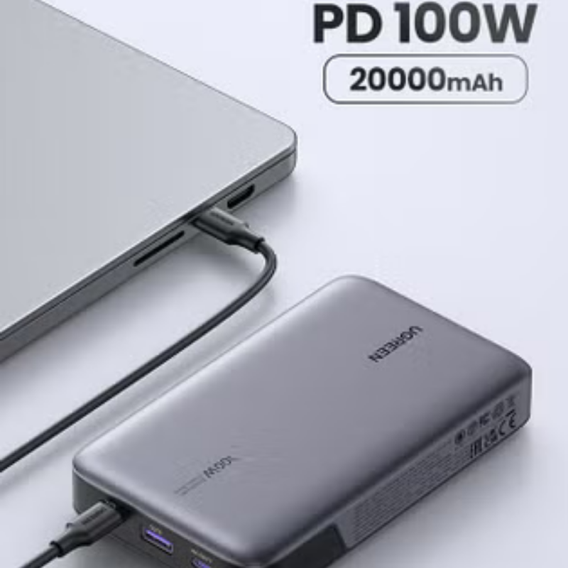 UGREEN 20000m Ah 100W Two-way Fast Charging Power Bank Gray UGREEN 20000m Ah 100W Two-way Fast Charging Power Bank Gray