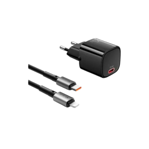Mcdodo Type-C Wall Charger With Type-C to Lightning Cable, 20 Watt, Black - CH‑4040