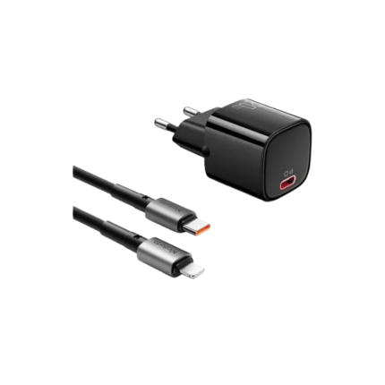 Mcdodo Type-C Wall Charger With Type-C to Lightning Cable, 20 Watt, Black - CH‑4040