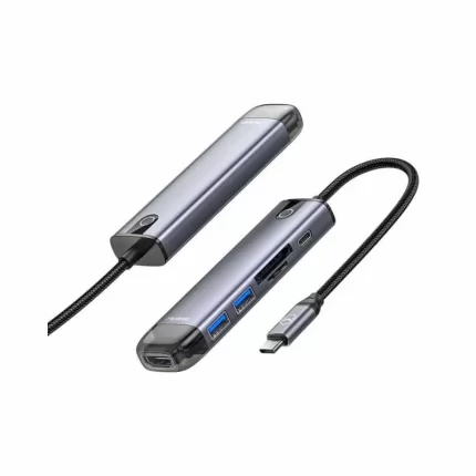 Mcdodo HU-7740 6-in-1 USB-C Hub 100W PD Fast Charging – Grey