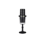 Jmary MC-PW12 USB and XLR microphone in black with RGB lighting