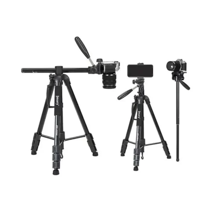 Jmary Tripod KP-2274 Professional Camera Tripod with 4-Section Aluminum Legs – Black